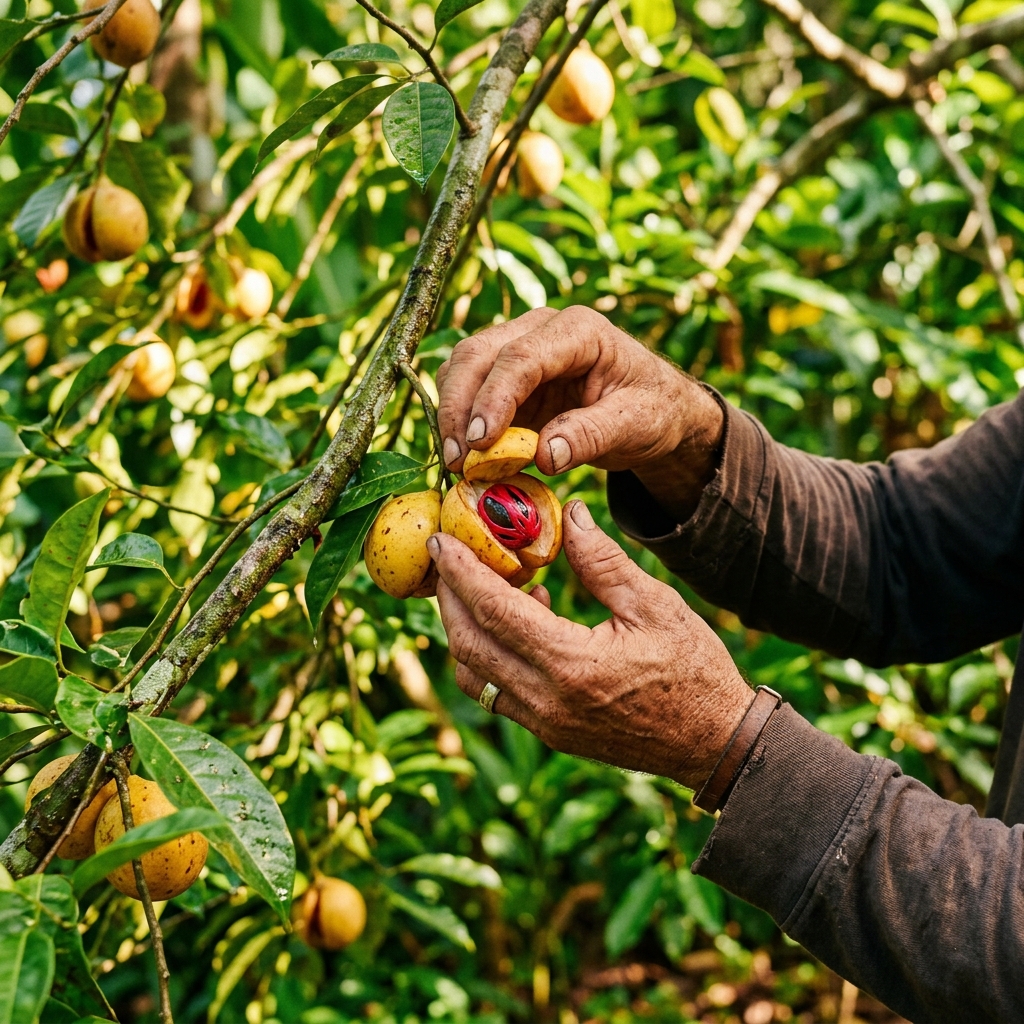 Nutmeg Harvesting